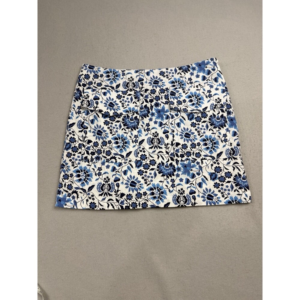 Golftini Floral Blue White Skort Sz 2 Golf Pickleball Tennis Athleisure